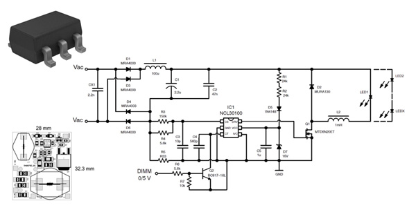 ON Semiconductor’s NCL30100 ON Semiconductor’s NCL30100 (click for full-size)